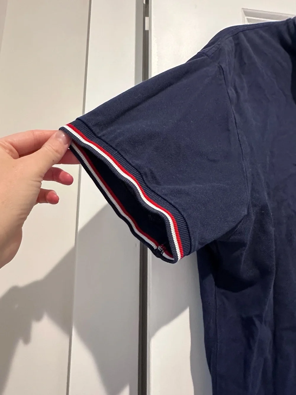 Ralph Lauren Navy Polo with Red Logo and Trim
